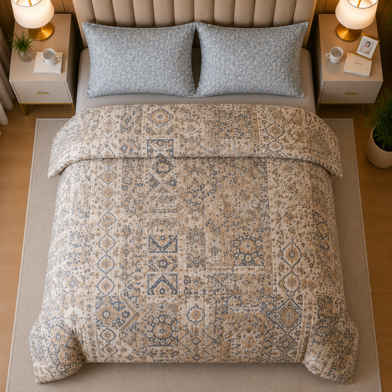 Percale Cotton Printed Quilt Cover Set
