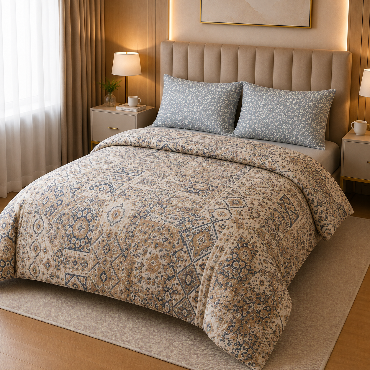 Percale Cotton Printed Quilt Cover Set
