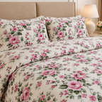 Damask Pattern Cotton Printed Quilt Cover Set