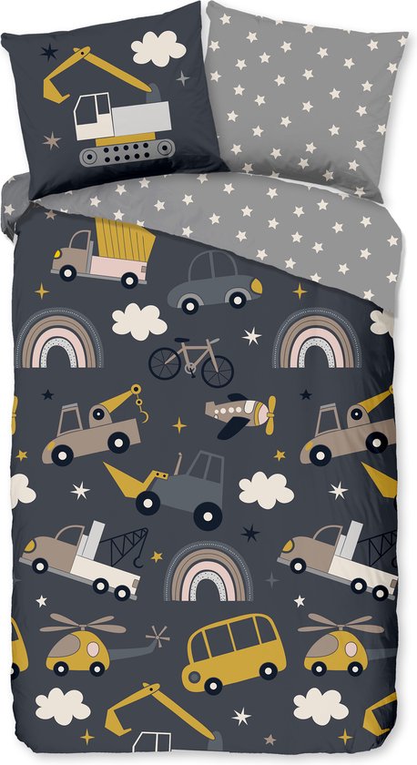 Star Green Printed Kids Bed Sheet Set