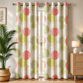 Printed Window Curtains Panel With Rings
