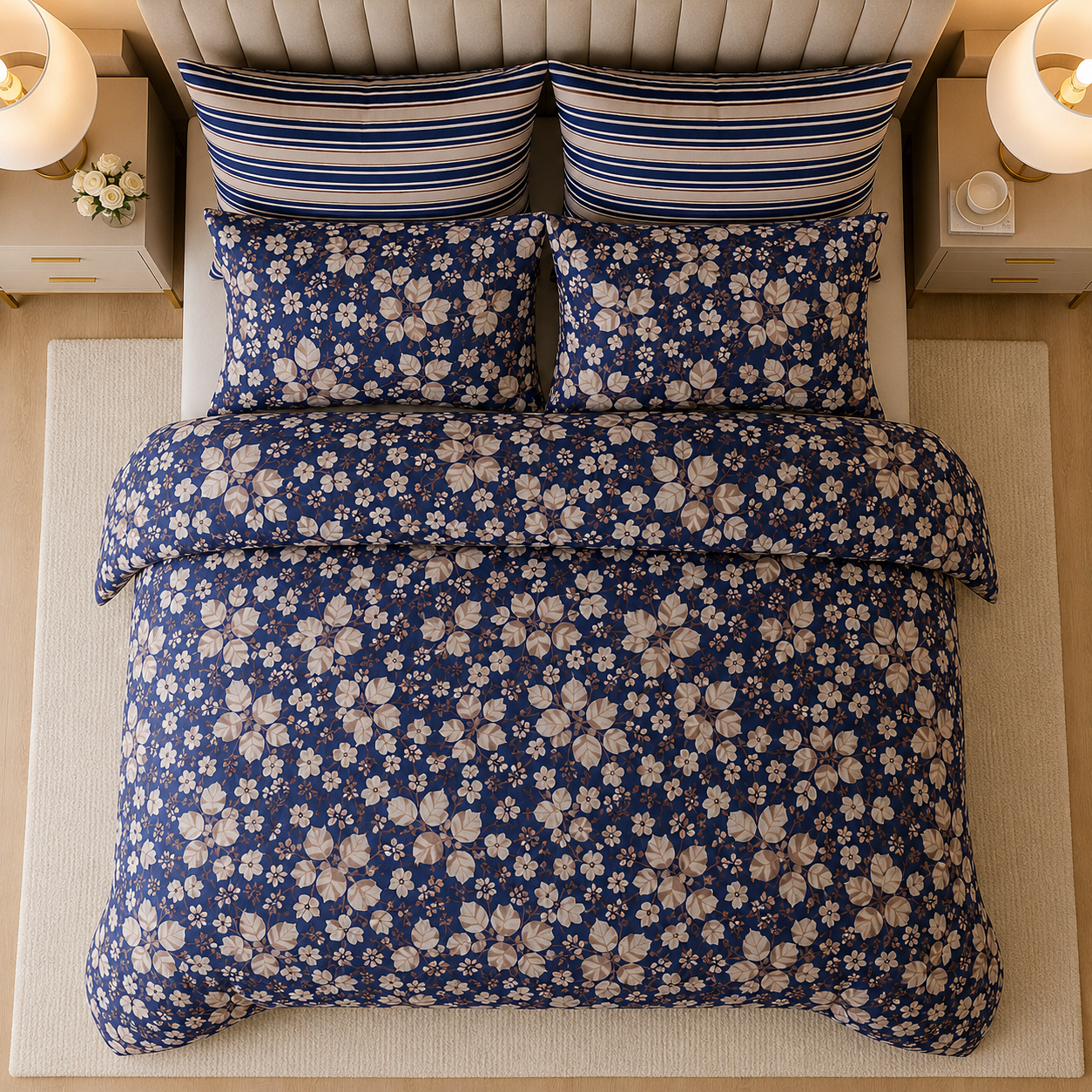 Percale Cotton Printed Quilt Cover Set