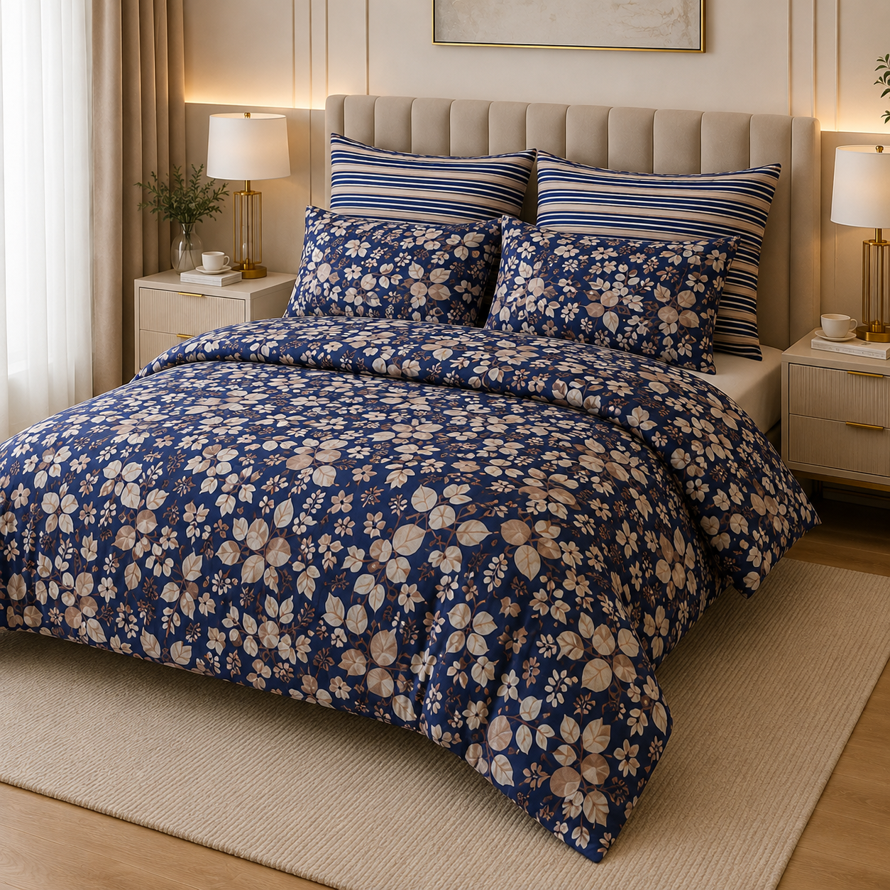 Percale Cotton Printed Quilt Cover Set
