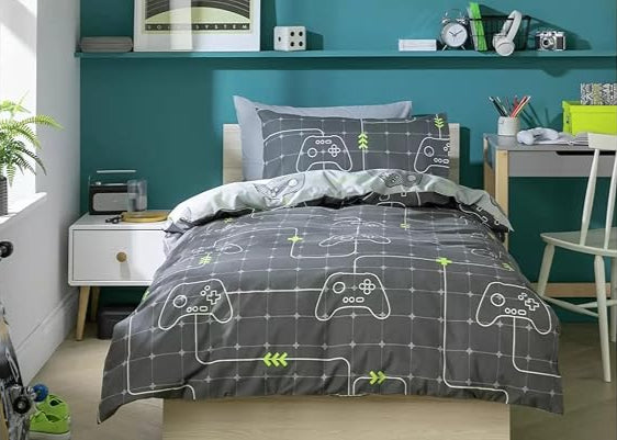 Space Ship For Him - Printed Kids Bed Sheet Set