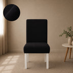 Jersey Cotton Chair Cover Set - Black