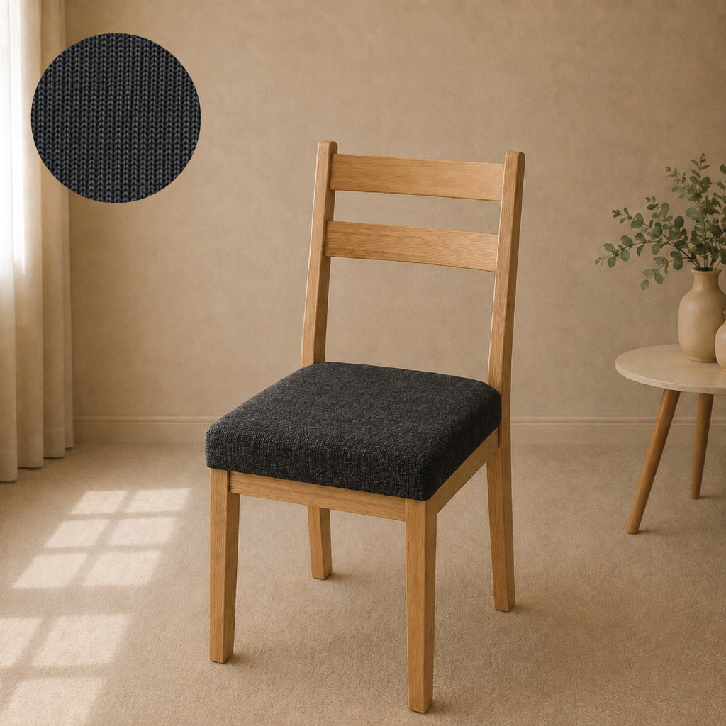 Jersey Cotton Seat Cover For Chair - Dark Grey