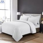 White - Hotel Stripe Duvet Cover Set