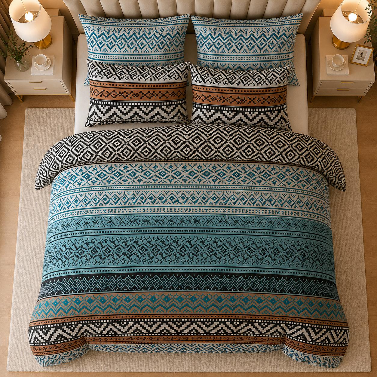 Percale Cotton Printed Quilt Cover Set