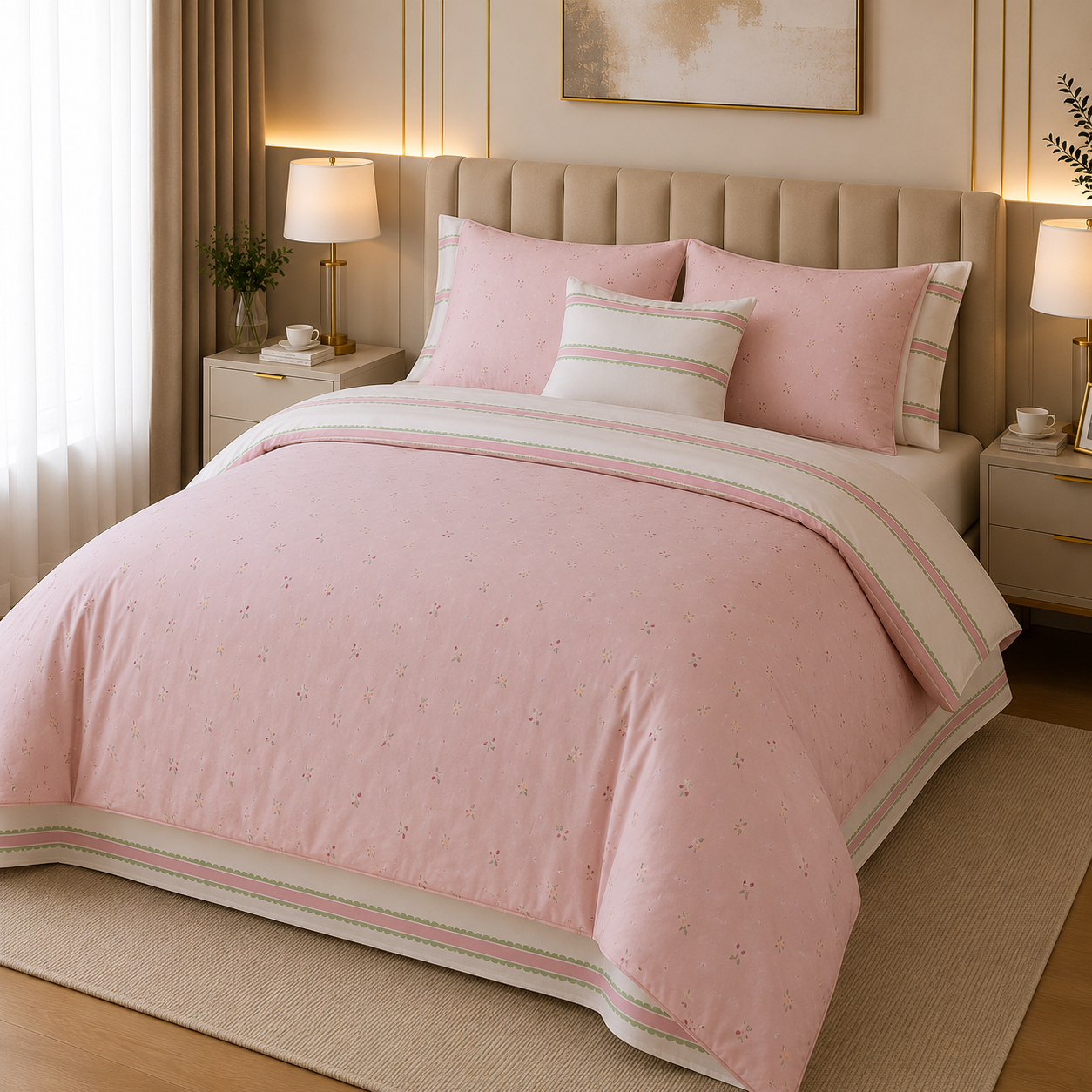 Percale Cotton Printed Black Quilt Cover Set