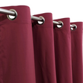 Set Of 2 Plain Red Window Curtains Panels