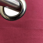 Set Of 2 Plain Red Window Curtains Panels