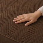 Jacquard Waterproof Mattress Protect - Light Brown