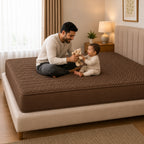 Jacquard Waterproof Mattress Protect - Light Brown