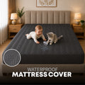 Jacquard Waterproof Mattress Protect - Grey