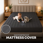 Jacquard Waterproof Mattress Protect - Grey