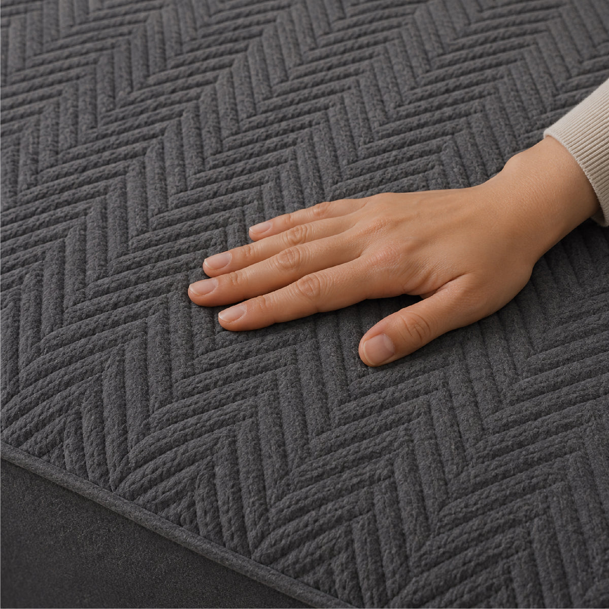Jacquard Waterproof Mattress Protect - Grey