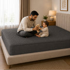 Jacquard Waterproof Mattress Protect - Grey