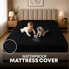 Jacquard  Waterproof Mattress Protect - Black