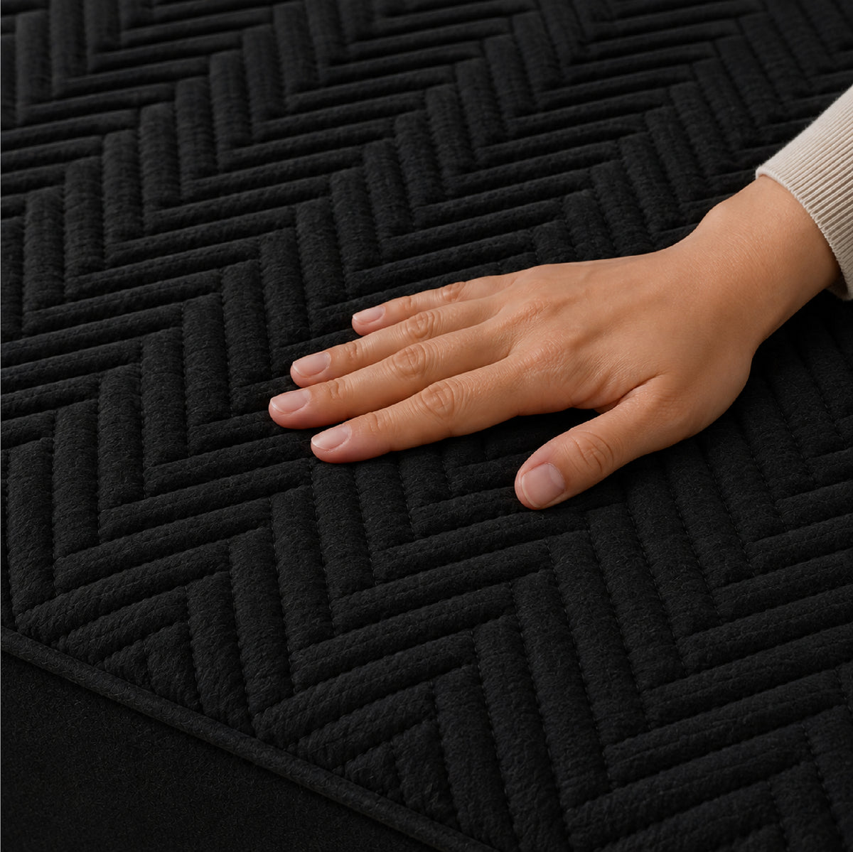 Jacquard  Waterproof Mattress Protect - Black