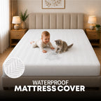 Jacquard Waterproof Mattress Protect - White