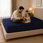 Jacquard Waterproof Mattress Protect - Blue
