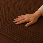 Jacquard  Waterproof Mattress Protect - Dark Brown