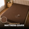 Quilted Waterproof Mattress Protect - Light Brown