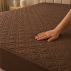 Quilted Waterproof Mattress Protect - Light Brown