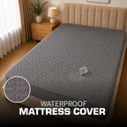 Quilted Waterproof Mattress Protect - Grey