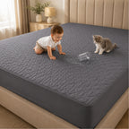 Quilted Waterproof Mattress Protect - Grey