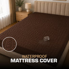 Quilted Waterproof Mattress Protect - Dark Brown