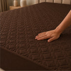 Quilted Waterproof Mattress Protect - Dark Brown