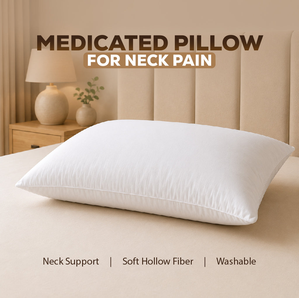 Medicated Pillow for Neck Pain (Hollow Fiber)