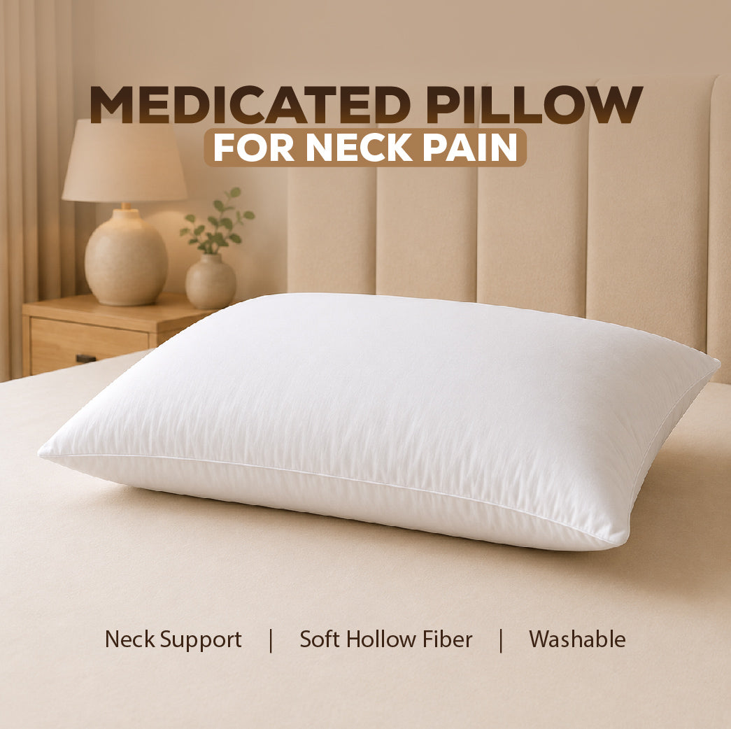 Medicated Pillow for Neck Pain (Hollow Fiber)