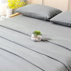 Dove Grey Soft Minimalist Plain Solid Color Bed Sheet Set