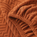 Stripe Tile Jaquard Seat Cover Sets For Chair - Copper