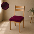 Stripe Tile Jaquard Seat Cover Sets For Chair - Maroon