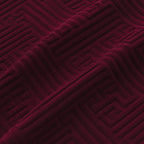 Stripe Tile Jaquard Fitted Chair Cover Sets - Maroon