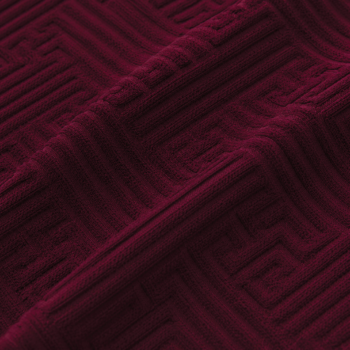 Stripe Tile Jaquard Fitted Chair Cover Sets - Maroon
