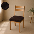 Stripe Tile Jaquard Seat Cover Sets For Chair - Brown