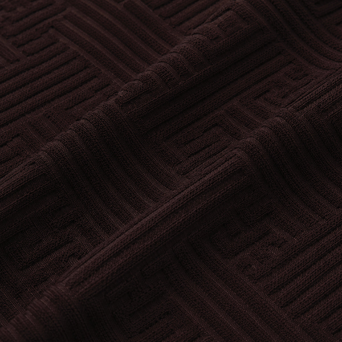 Stripe Tile Jaquard Fitted Chair Cover Sets - Brown