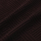 Stripe Tile Jaquard Seat Cover Sets For Chair - Brown