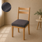 Stripe Tile Jaquard Seat Cover Sets For Chair - Grey