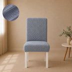 Stripe Tile Jaquard Fitted Chair Cover Sets - Grey