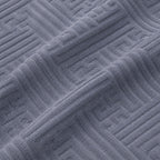 Stripe Tile Jaquard Fitted Chair Cover Sets - Grey