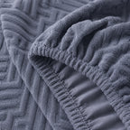 Stripe Tile Jaquard Fitted Chair Cover Sets - Grey