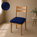 Stripe Tile Jaquard Seat Cover Sets For Chair - Blue
