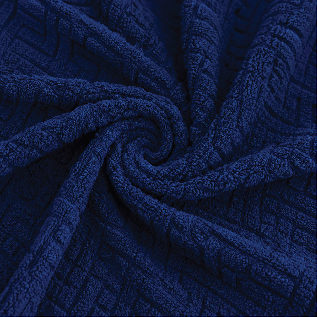 Stripe Tile Jacquard Fitted Sofa Cover - Blue