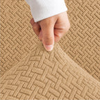 Stripe Tile Jacquard Fitted Sofa Cover - Golden