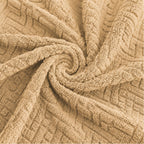 Stripe Tile Jacquard Fitted Sofa Cover - Golden